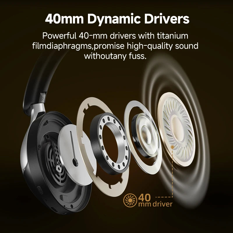 QCY H3 Pro – Headset Inalámbrico Hi-Res con Cancelación Activa de Ruido 50dB y Audio LDAC