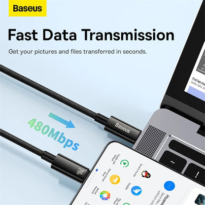 Baseus 240W USB C Cable PD3.1 For MacBook Pro Samsung Xiaomi POCO USB C to USB Type C PD Cable 48V5A Fast Charging USBC Cable