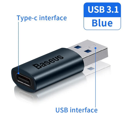 Baseus USB OTG Data Transfer Adapter Type C Female to USB Male Converter Fast Charging Adapter For Laptop Macbook Samsung