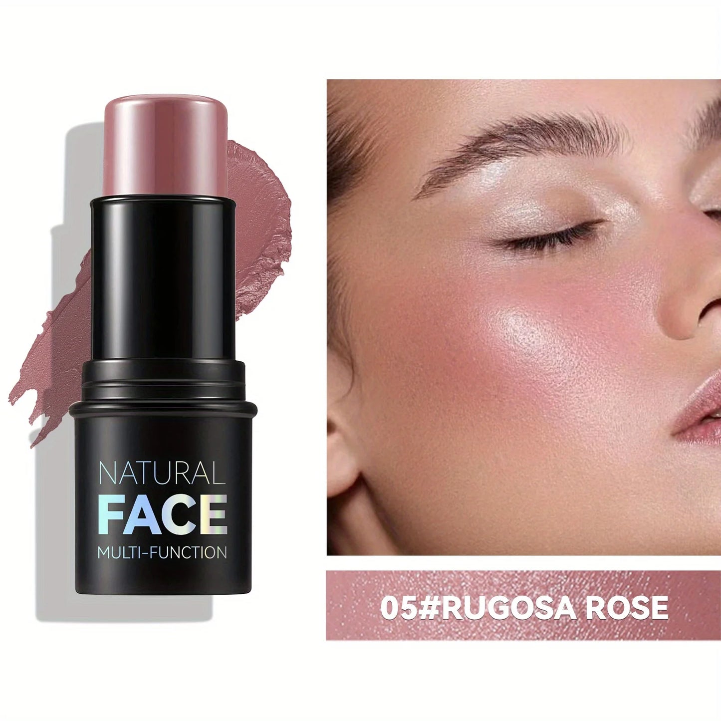Stick de Contorno Facial 4 en 1 – Iluminador, Bronceador y Rubor Resistente al Agua