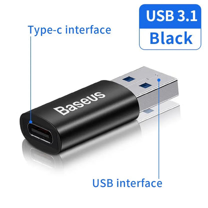 Baseus USB OTG Data Transfer Adapter Type C Female to USB Male Converter Fast Charging Adapter For Laptop Macbook Samsung