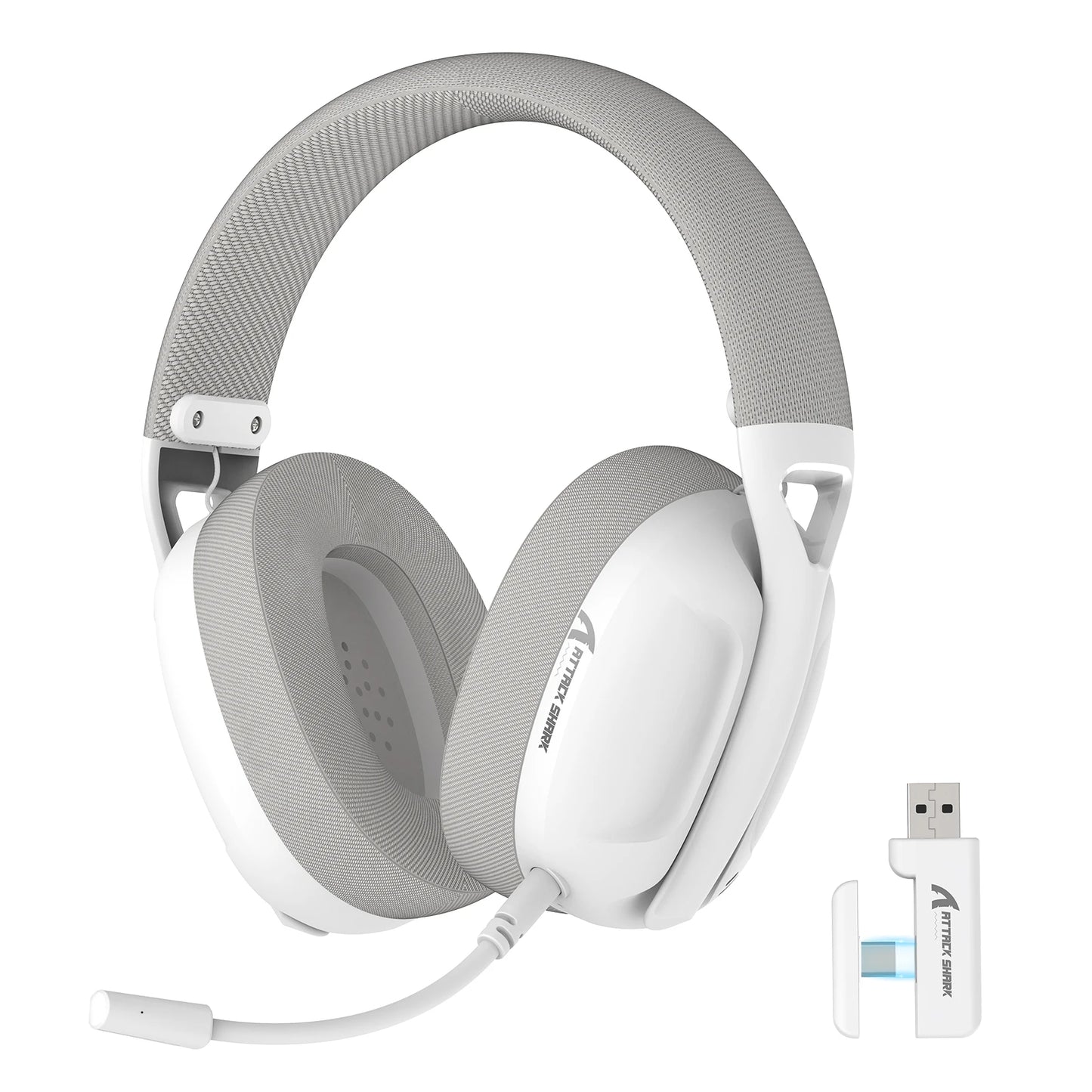 Attack Shark L80 – Headset Gamer Tri-Modo con Sonido Envolvente 5.1 y Micrófono Desmontable