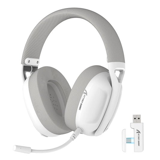 Attack Shark L80 – Headset Gamer Tri-Modo con Sonido Envolvente 5.1 y Micrófono Desmontable