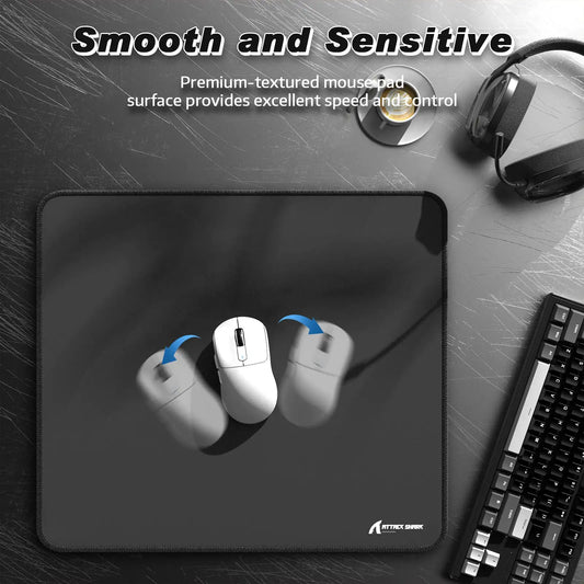 Attack Shark Large eSport Gaming Mousepad, Textured Smooth Surface, Non-slip Rubber Base, Anti-Fray Edge Stitching, 450x400x4mm
