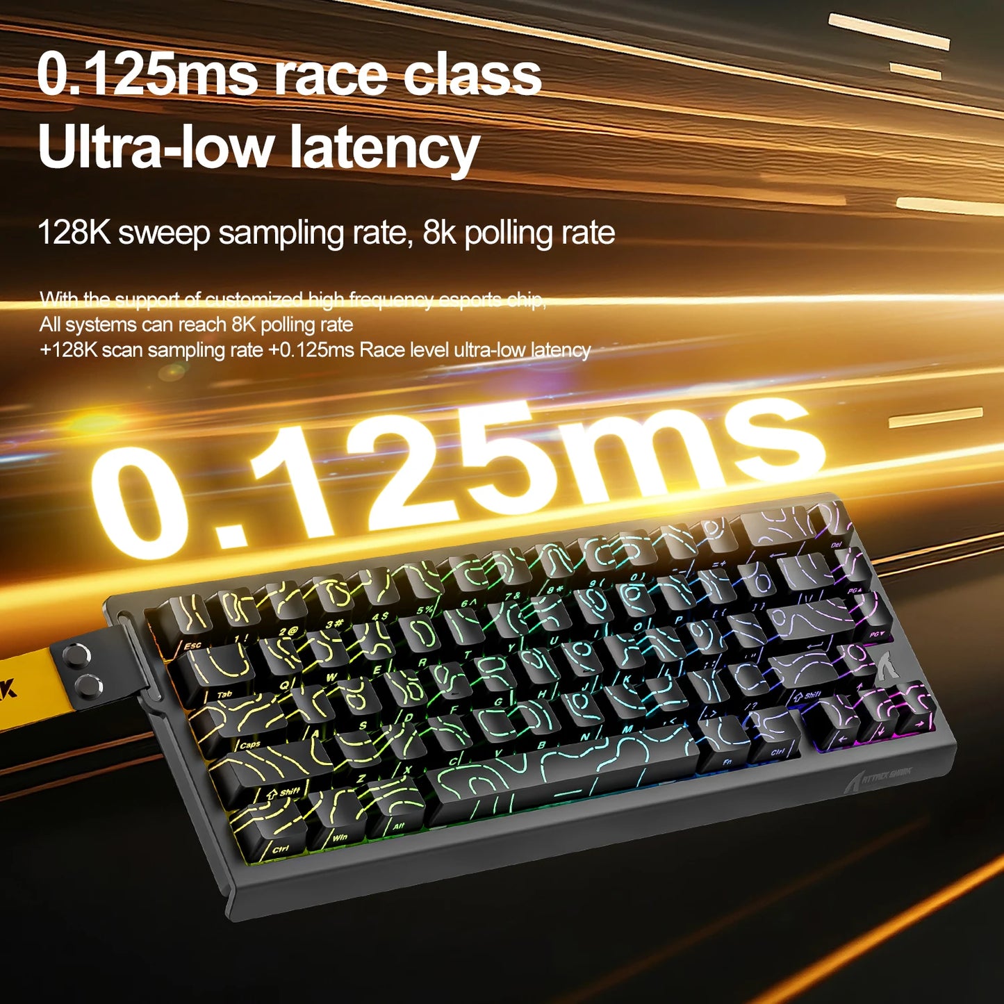 Attack Shark X68 HE – Teclado Gamer 60% Magnético con Respuesta 8KHz y RGB