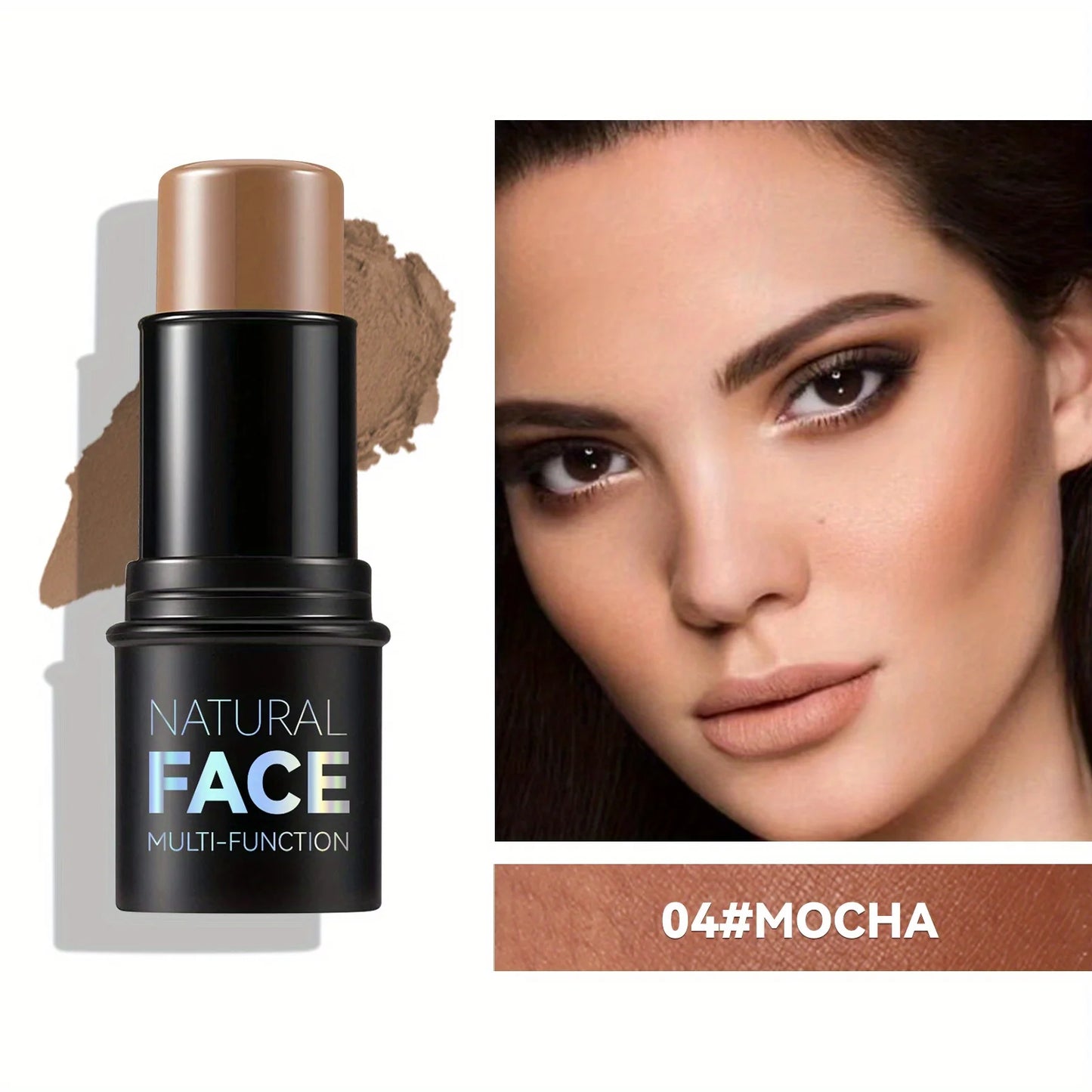 Stick de Contorno Facial 4 en 1 – Iluminador, Bronceador y Rubor Resistente al Agua