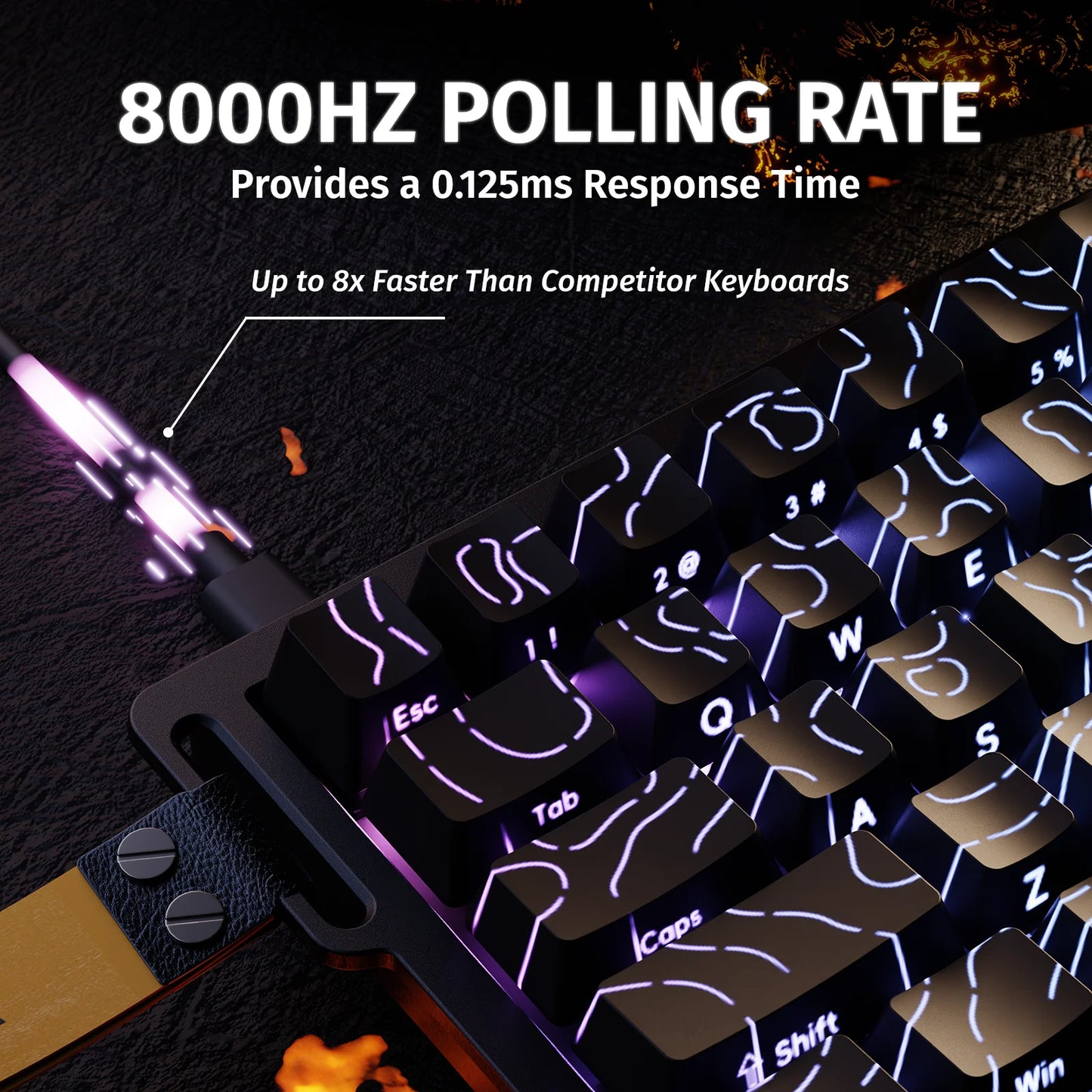 Attack Shark X68 HE – Teclado Gamer 60% Magnético con Respuesta 8KHz y RGB