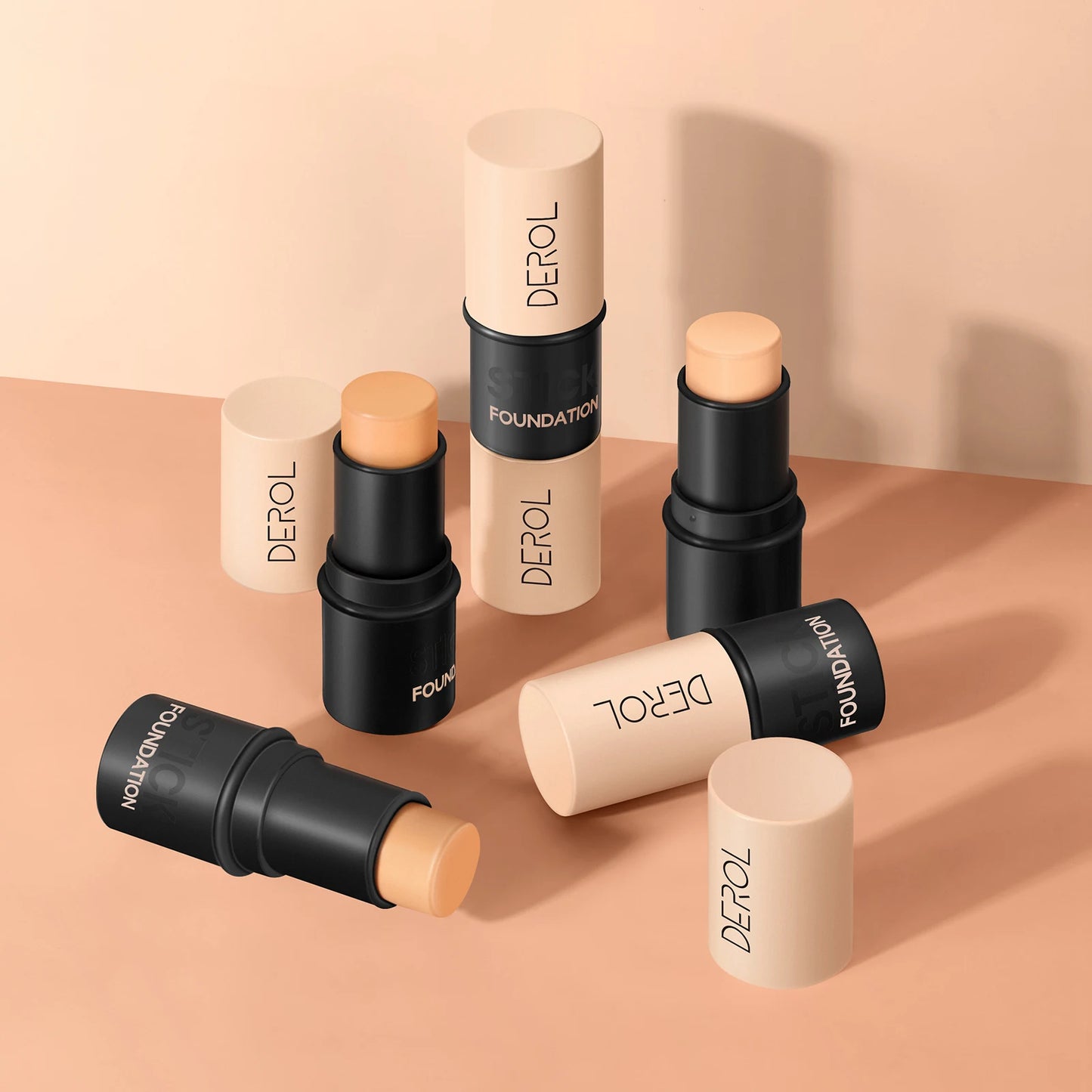 DEROL Maquillaje 2 en 1 – Base y Corrector Hidratante en Barra