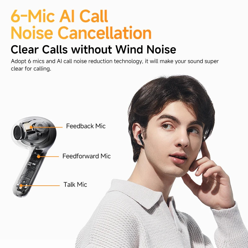QCY HT10 AilyBuds Pro+ – Auriculares Inalámbricos ANC con Audio Hi-Res LDAC y Bluetooth 5.3
