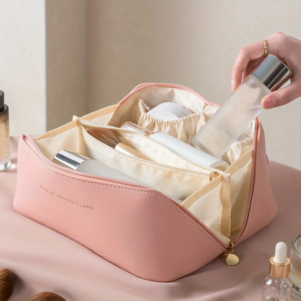Neceser de Maquillaje para Mujer – Bolsa Organizadora de Cosméticos de Lujo con Cremallera para Viaje