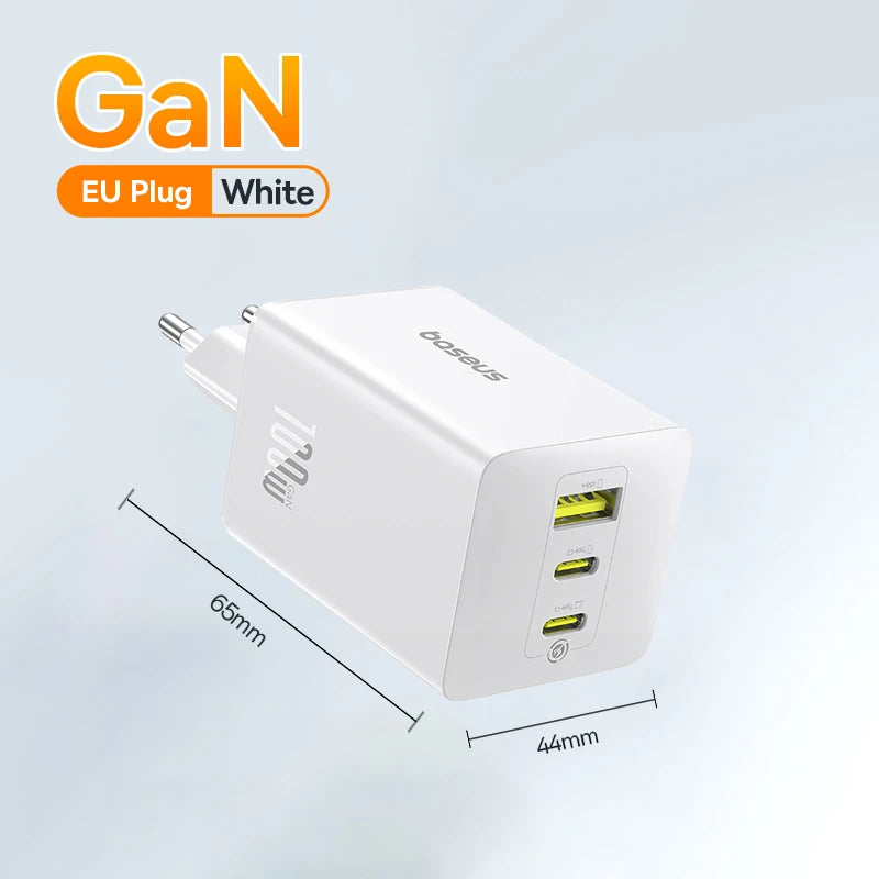 【New Sale】Baseus 100W GaN Charger Fast Charger For Xiaomi Samsung iPhone Laptop Tablet Charger PD Charger With USB Phone Charger