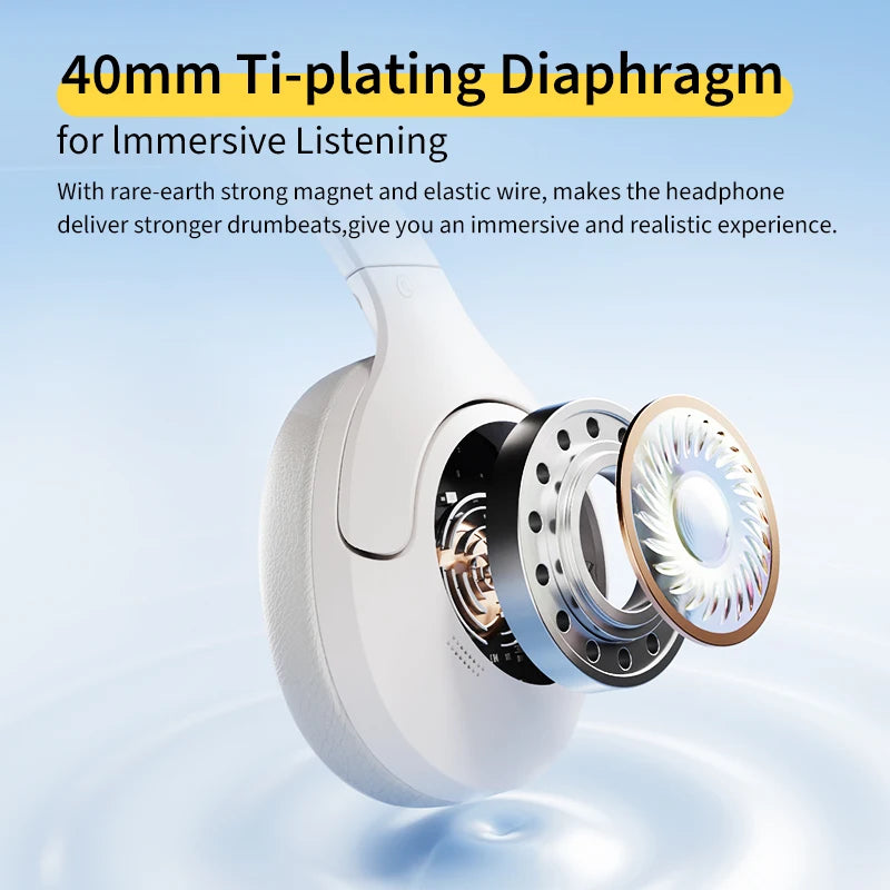 QCY H3 Lite – Headset Plegable con Cancelación de Ruido y Sonido Hi-Fi 40mm