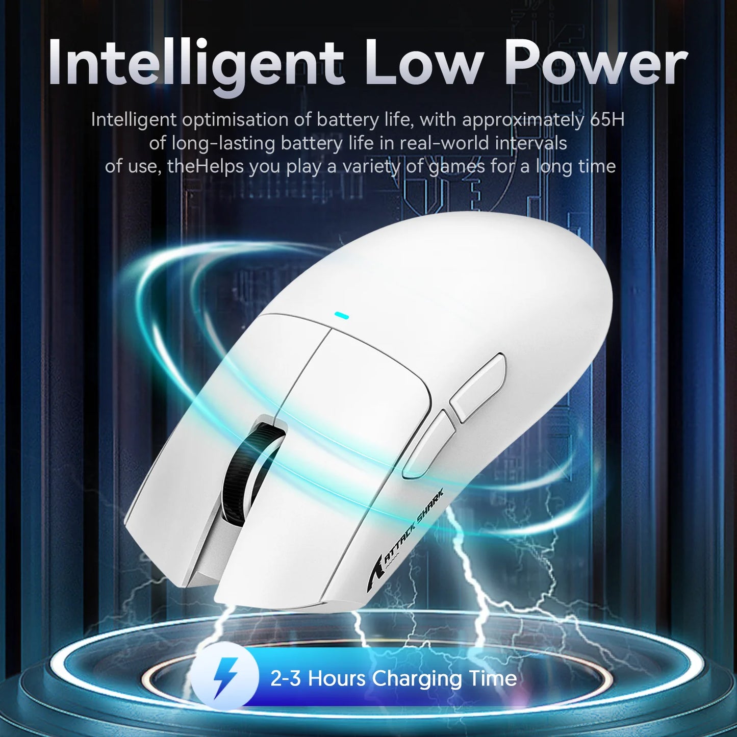 Attack Shark X11 – Mouse Gamer Tri-Mode com Dock Magnético e Sensor 22K DPI